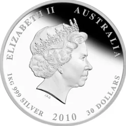Lunar II Tiger 1 KG Silber Proof 2010 + Box + COA*