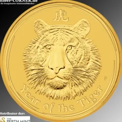 Lunar II Tiger 10 Oz Gold 2010