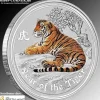 Lunar II - Tiger - 1/2oz Silber farbig 2010*