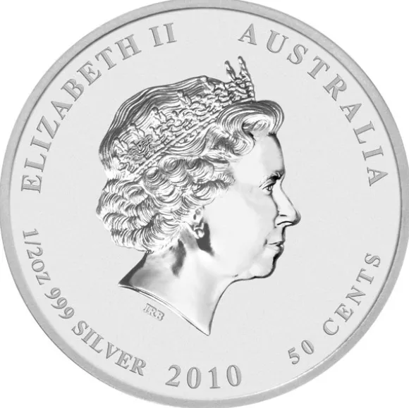 Lunar II - Tiger - 1/2oz Silber farbig 2010*