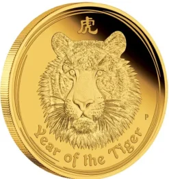 Lunar II - Tiger - 1 Unze Gold Proof 2010 + Box + COA
