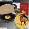 Lunar II Ziege 1 Oz farbig Gold Proof + Box + CoA