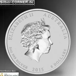 Lunar II Ziege 5 Oz Silber farbig 2015*