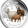 Lunar II Ziege 1/2 Oz Silber farbig Proof 2013 +Box +CoA*