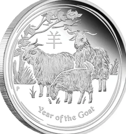 Lunar II Ziege 1 Oz Silber Proof 2015 +Box +COA*