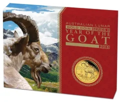 Lunar II - Ziege - 1 Unze Gold Proof 2015 + Box + COA