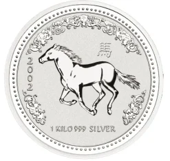 Lunar I - Pferd - 1 KG Silber 2002*