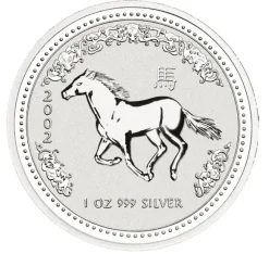 Lunar I - Pferd - 1 Oz Silber 2002*