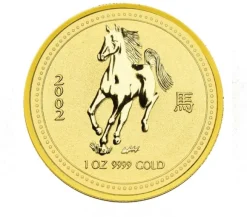 Lunar I - Pferd - 1 Unze Gold 2002
