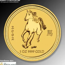 Lunar I - Pferd - 1/10 Unze Gold 2002