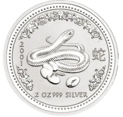 Lunar I Schlange 2 Oz Silber 2001*