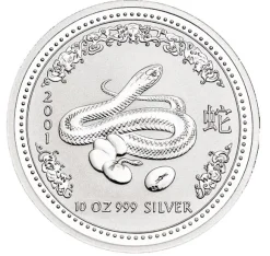 Lunar I Schlange 10 Oz Silber 2001 *