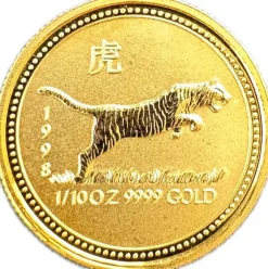 Lunar I - Tiger - 1/10 Unze Gold 1998