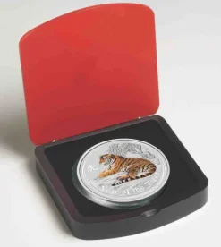 Lunar 2 - Jahr des Tigers - 1 KG Silber Gemstone 2010 + Box + COA