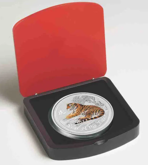 Lunar 2 - Jahr des Tigers - 1 KG Silber Gemstone 2010 + Box + COA