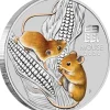 Lunar 3 - Maus - 2 Oz Silber farbig 2020 *