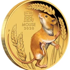 Lunar 3 - Maus - 1/10 Unze Gold farbig 2020