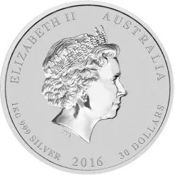 Lunar - Monkey King - 1 KG Silber farbig 2016*