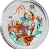 Lunar Monkey King 5 Oz Silber farbig 2016*