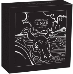 Lunar 3 - Ochse - 1 Oz Silber gilded + Box + Zertifikat*