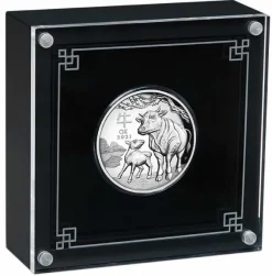Lunar 3 - Ochse - 1 Oz Silber High Relief 2021 +Box +COA*