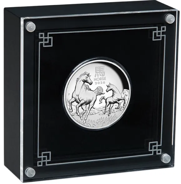 Lunar 3 - Pferd - High Relief 2026 +Box +COA