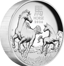 Lunar 3 - Pferd - High Relief 2026 +Box +COA
