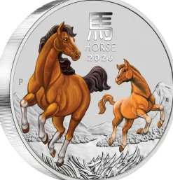 Lunar 3 - Pferd- 1 KG Silber farbig 2026