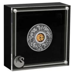 Lunar Pferd Rotating Charm 1 Oz Silber Antik 2026 + Box + COA