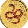 Lunar 2 - Schlange farbig 1/10 Oz Gold