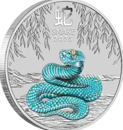 Lunar 3 - Schlange - 1 KG Silber farbig 2025