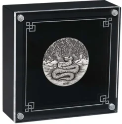 Lunar 3 - Schlange - 2 Unzen Silber Antik + Box + COA 2025