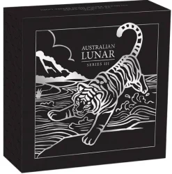 Lunar 3 - Tiger - 1 Oz Silber High Relief 2022 +Box +Zertifikat*