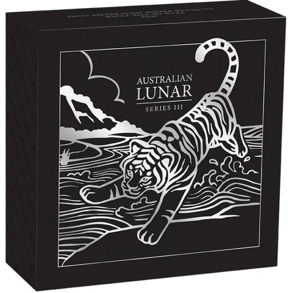 Lunar 3 - Tiger - 1 Oz Silber High Relief 2022 +Box +Zertifikat*