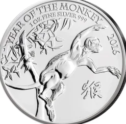 Lunar UK Affe 1 Oz Silber 2016*