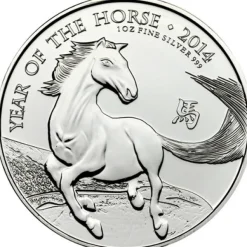 Lunar UK - Pferd - 1 Oz Silber 2014*