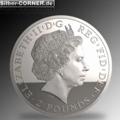 Lunar UK - Pferd - 1 Oz Silber 2014*