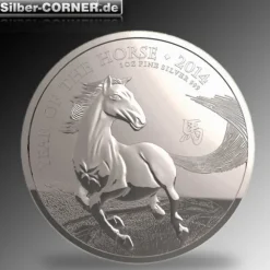 Lunar UK - Pferd - 1 Oz Silber 2014*