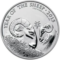 Lunar UK - Ziege - 1 Unze Silber 2015 *