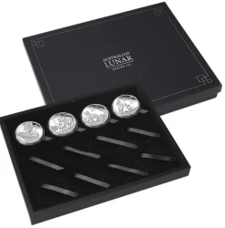Lunar 3 - 12 Year Collection - 4 x 2 Oz Silber Proof + Box + Zertifikat (Maus+Ochse+Tiger+Hase)