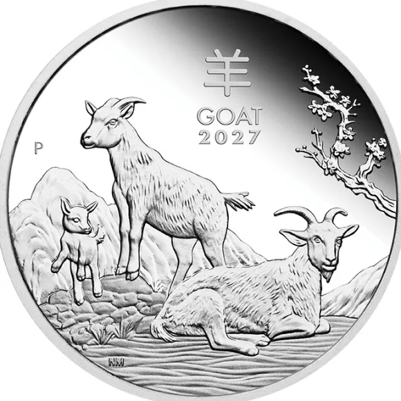 Lunar 3 Ziege 3-Coin Set Silber Proof +Box +COA