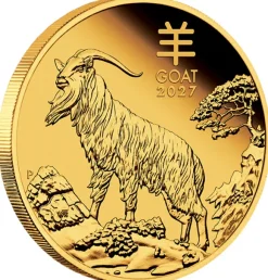 Lunar 3 Ziege 1/10 Oz Gold Proof 2027 +Box +COA
