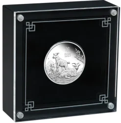 Lunar 3 Ziege 1/2 Oz Silber Proof 2027 +Box +COA