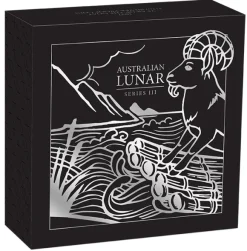 Lunar 3 Ziege 1/2 Oz Silber Proof 2027 +Box +COA