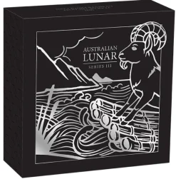 Lunar 3 Ziege 1 Oz Silber Proof 2027 +Box +COA