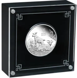 Lunar 3 Ziege 1 Oz Silber Proof 2027 +Box +COA