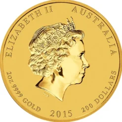 Lunar 2 - Ziege - 2 Unzen Gold 2015