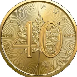 Maple Leaf 1 Oz Gold 40 Jahre 2019