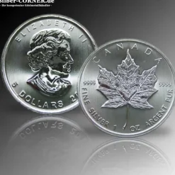 Maple Leaf 1 Oz Silber B-Ware verschiedene Jahrgänge,*