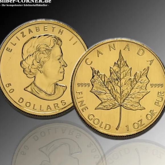 Maple Leaf 1 Unze Gold verschiedene Jahrgänge